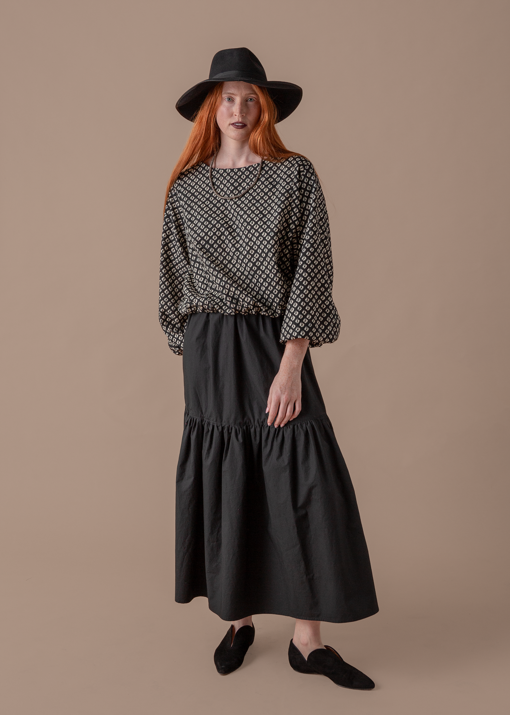 Gather Shell in Vintage Japanese Silk Shibori