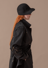 Slouchy Christina Jacket in Black Twill with Kintsugi