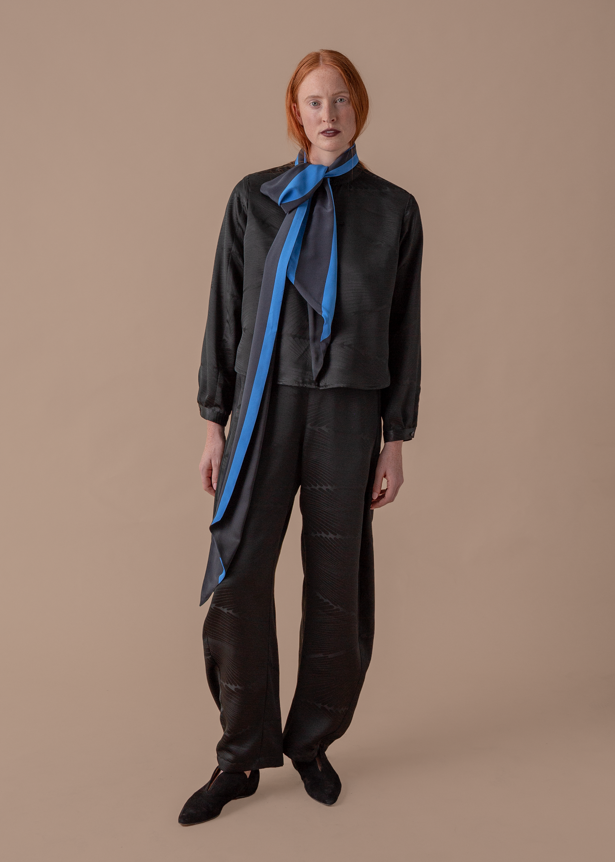 Mini Shirt in Vintage Japanese Silk Damask