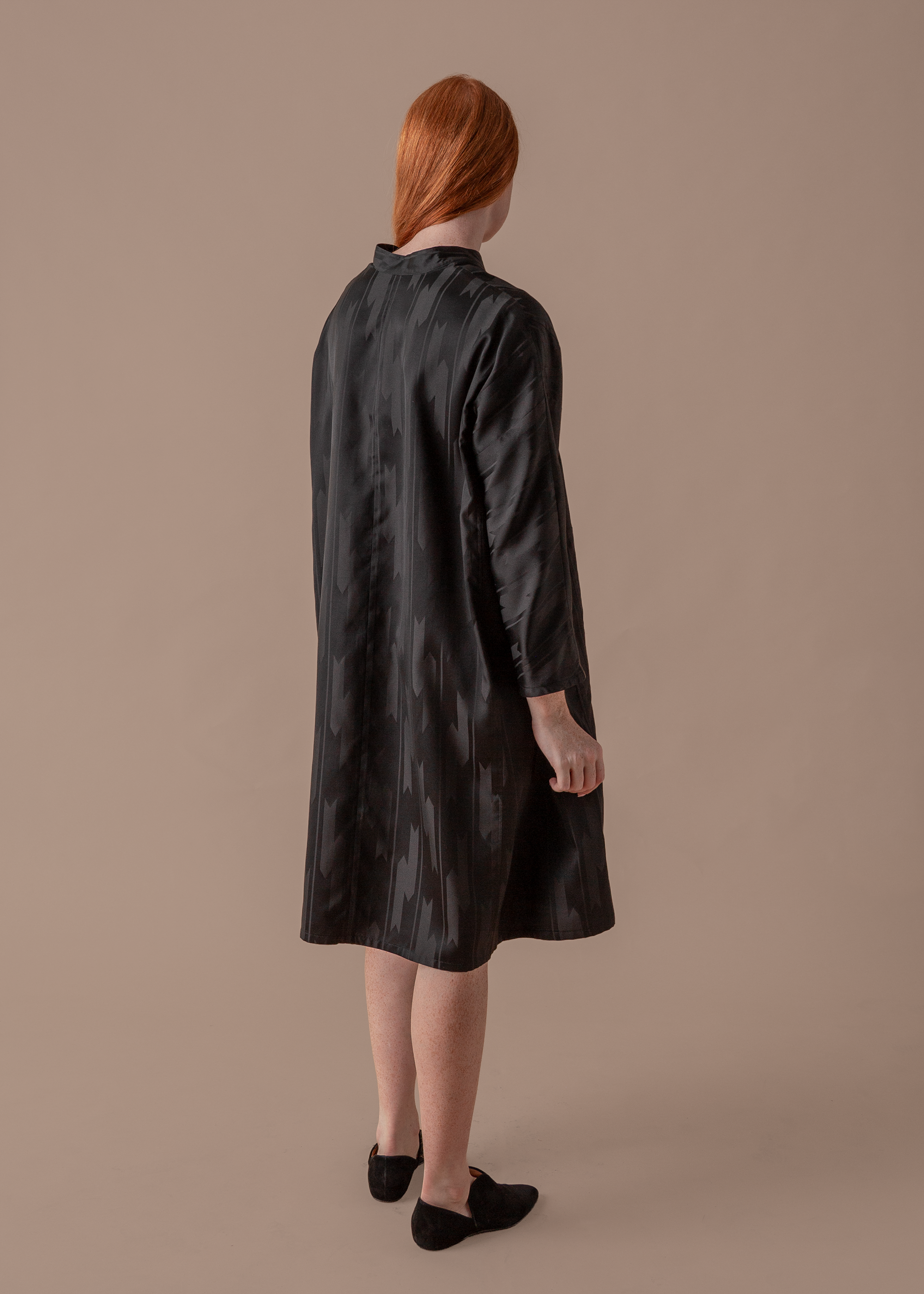 Japan Dress in Vintage Japanese Silk Damask