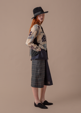 Peplum Skirt in Vintage Japanese Silk Shibori