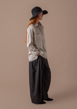 Curve Pant in Wool Pinstripe