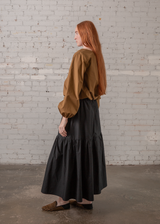 Gather Shell in Tobacco Poplin