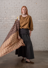 Gather Shell in Tobacco Poplin