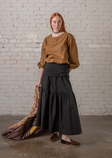 Gather Shell in Tobacco Poplin