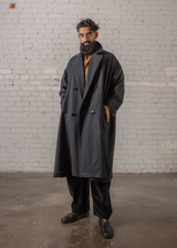 Easy Trench in Navy Pendleton Wool