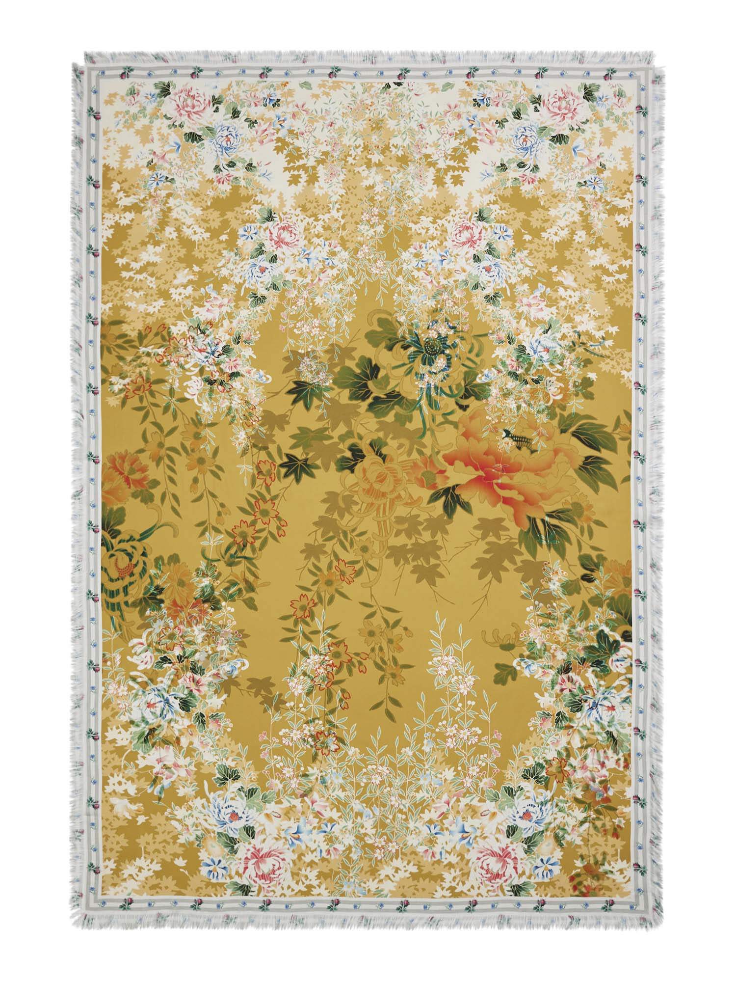 Scarf in Yellow Ochre Floral