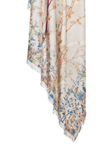 Scarf in Ivory with Birds