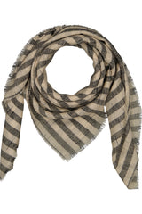 Atlantique Striped Cashmere Scarf