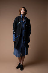 Long Party Jacket in Cotton with Vintage Detail