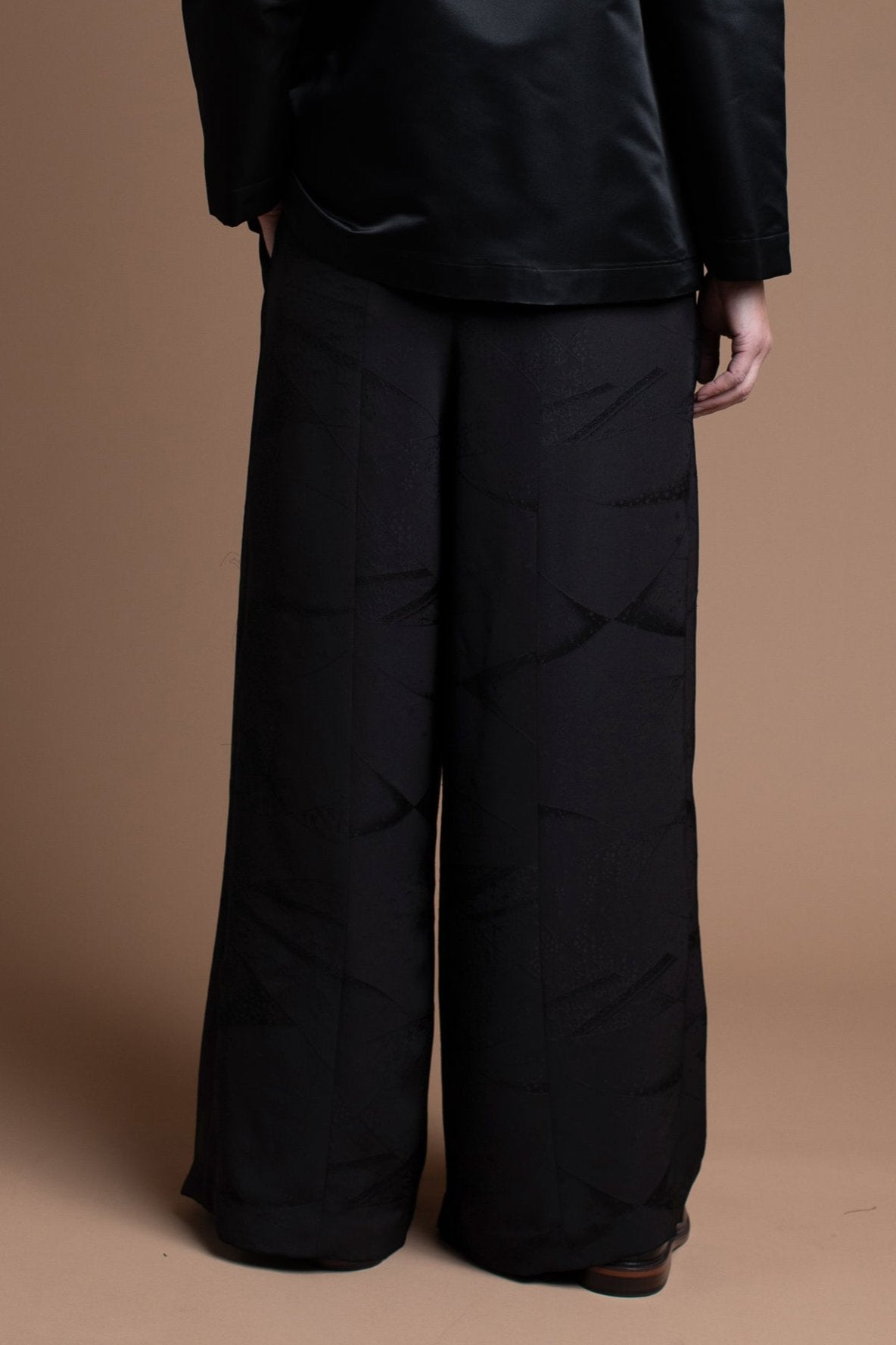 Wide Leg Pant in Vintage Japanese Silk Damask