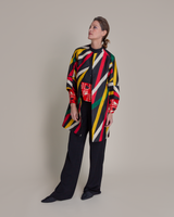 Long Party Jacket in Vintage Japanese Silk Meisen