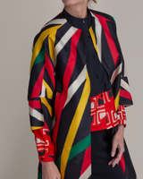 Long Party Jacket in Vintage Japanese Silk Meisen