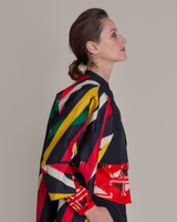 Long Party Jacket in Vintage Japanese Silk Meisen