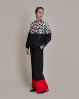 Mini Shirt in Vintage Silk Meisen Spots and Poplin Mix