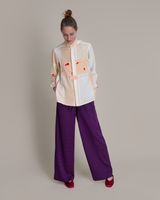 Sally Shirt in Pieced Vintage Japanese Silk Pastel Mix