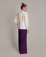 Sally Shirt in Pieced Vintage Japanese Silk Pastel Mix