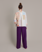Sally Shirt in Pieced Vintage Japanese Silk Pastel Mix