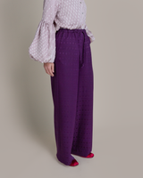 PJ Pant in Vintage Japanese Silk Purple Damask