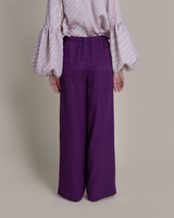 PJ Pant in Vintage Japanese Silk Purple Damask