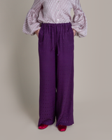 PJ Pant in Vintage Japanese Silk Purple Damask