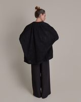 Envelope Jacket in Japanese Cotton with Velvet Stripes