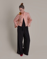 Sprite Jacket in Vintage Japanese Silk Ikat Squares