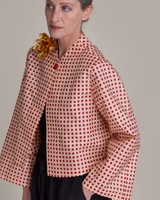 Sprite Jacket in Vintage Japanese Silk Ikat Squares