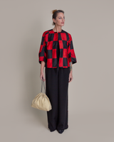 Party Jacket in Vintage Japanese Silk Checkers