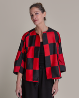 Party Jacket in Vintage Japanese Silk Checkers