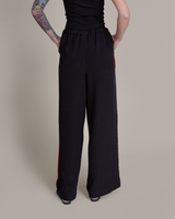 PJ Pant in Silk Crepe with Pinstripe