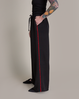 PJ Pant in Silk Crepe with Pinstripe