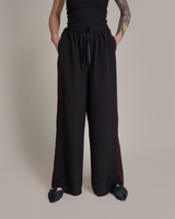 PJ Pant in Silk Crepe with Pinstripe