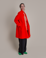 Reed Topper in Orange Wool Cashmere