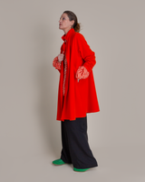 Reed Topper in Orange Wool Cashmere