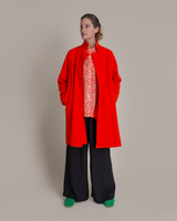 Reed Topper in Orange Wool Cashmere