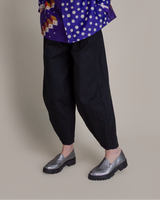 Arai Pant in Black Cotton Twill