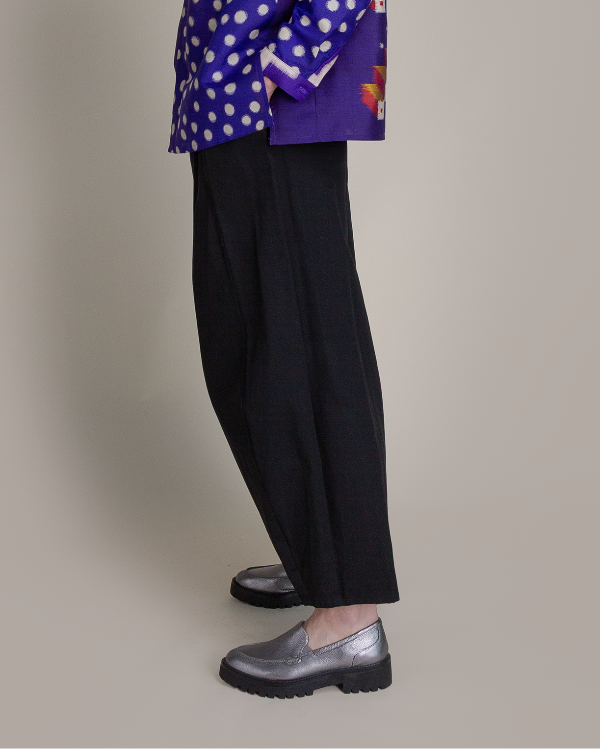 Arai Pant in Black Cotton Twill