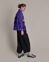 Sally Shirt in Pieced Vintage Japanese Purple Silk Meisen