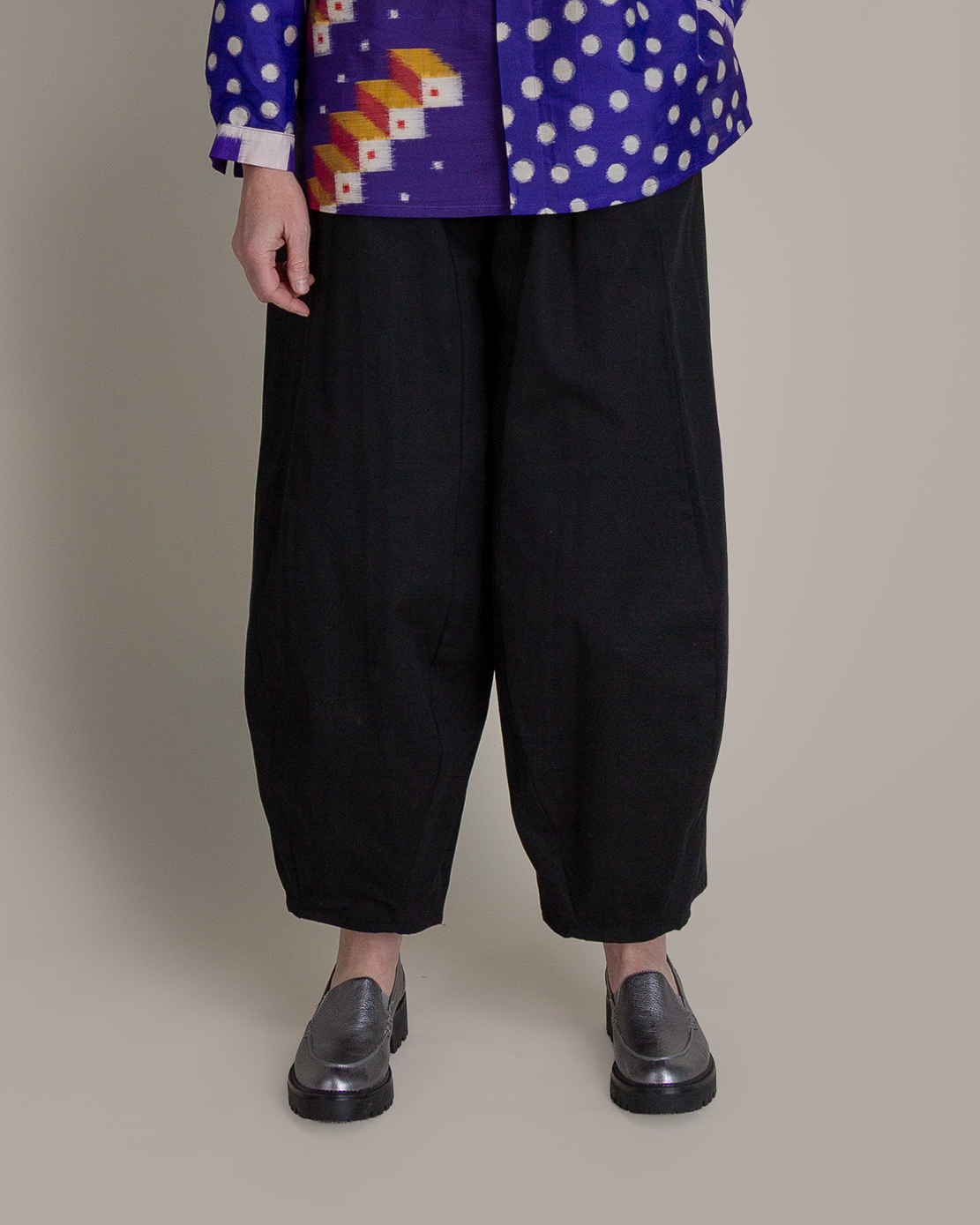 Arai Pant in Black Cotton Twill