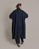 Easy Trench in Navy Pendleton Wool