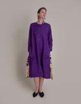 New Dress in Vintage Japanese Purple Silk Mix
