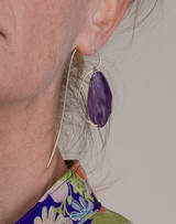 Amethyst and White Gold Earrings