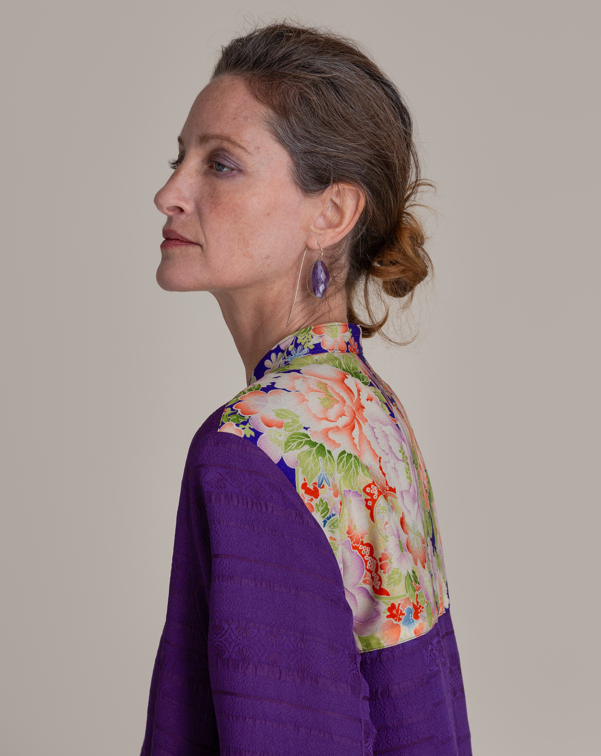 Amethyst and White Gold Earrings