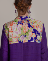 New Dress in Vintage Japanese Purple Silk Mix