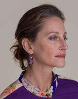 Amethyst and White Gold Earrings