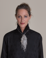 Beaded Cluster Necklace in Clear