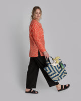 Lotus Shell in Vintage Coral Japanese Silk