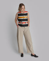 Curve Pant in Oatmeal Linen