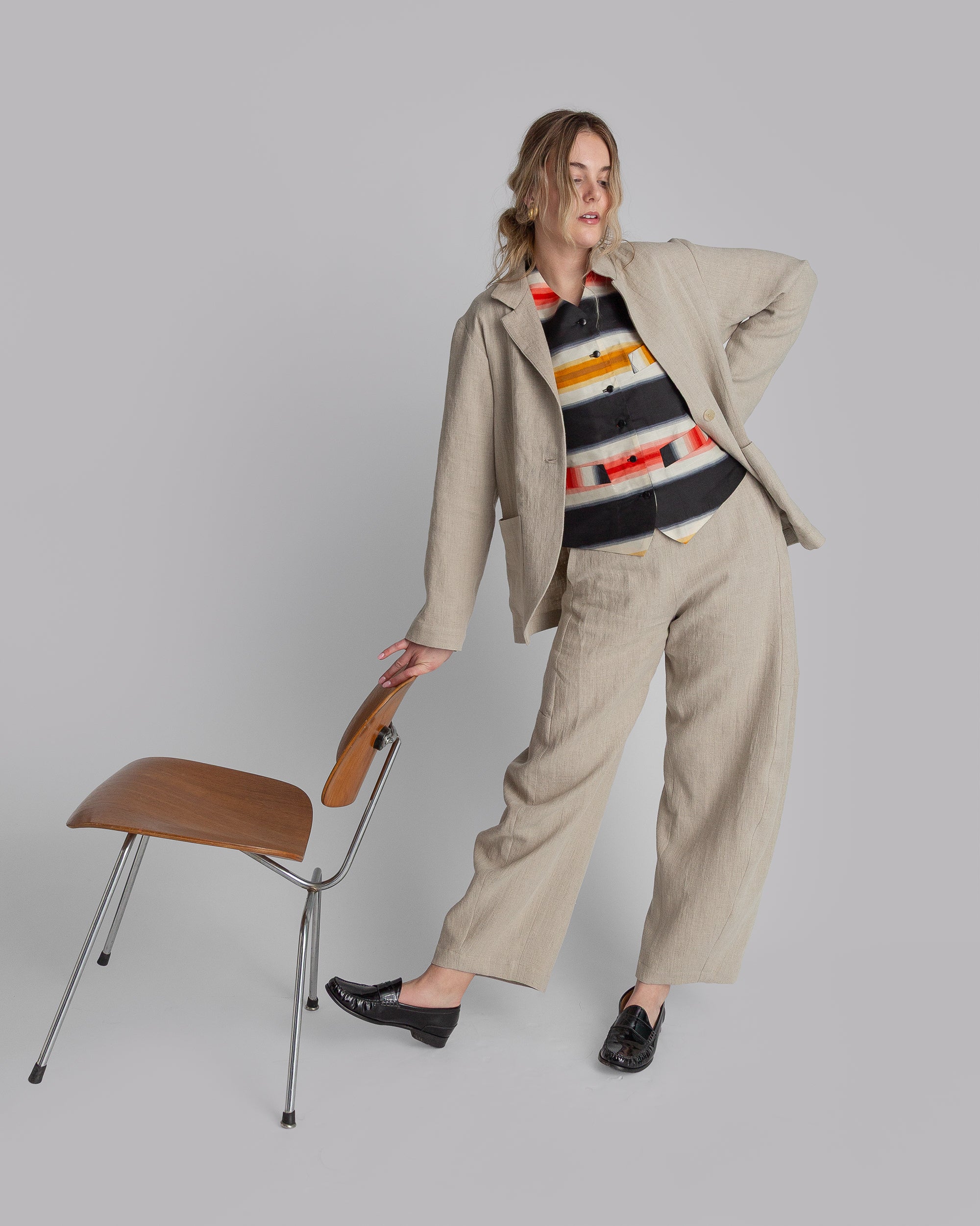 Japan Vest in Vintage Japanese Silk Stripes